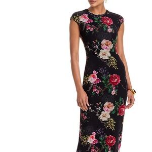Floral Black Dress